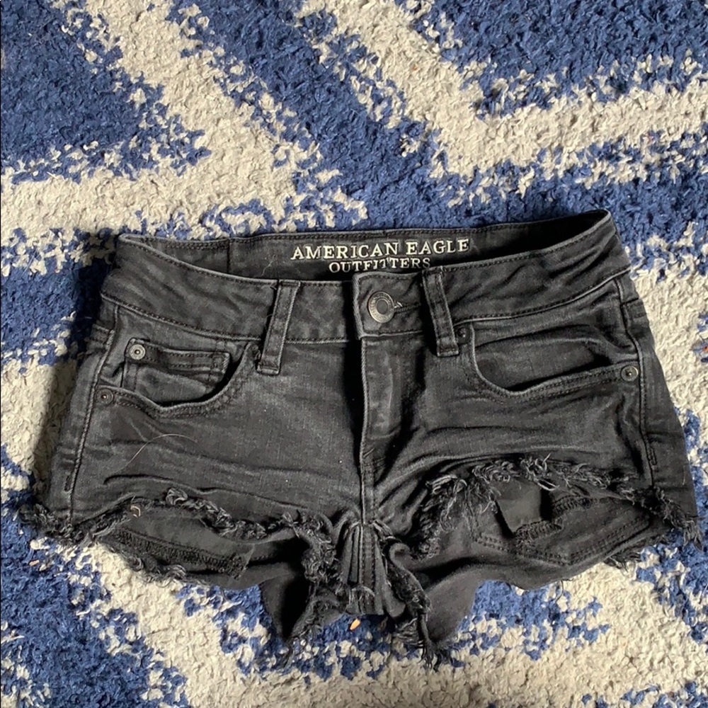 Black Jean shorts